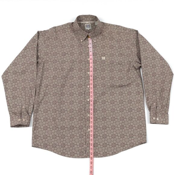 Cinch Western Shirt Mens Large Geometric Long‎ Sleeve Button Rodeo Cowboy Ranch - Picture 3 of 11